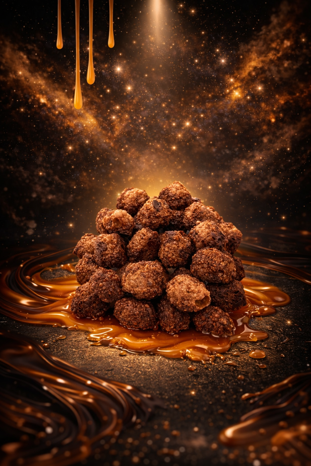 Freeze Dried Chocolate - Midnight Caramel Crunch Bites