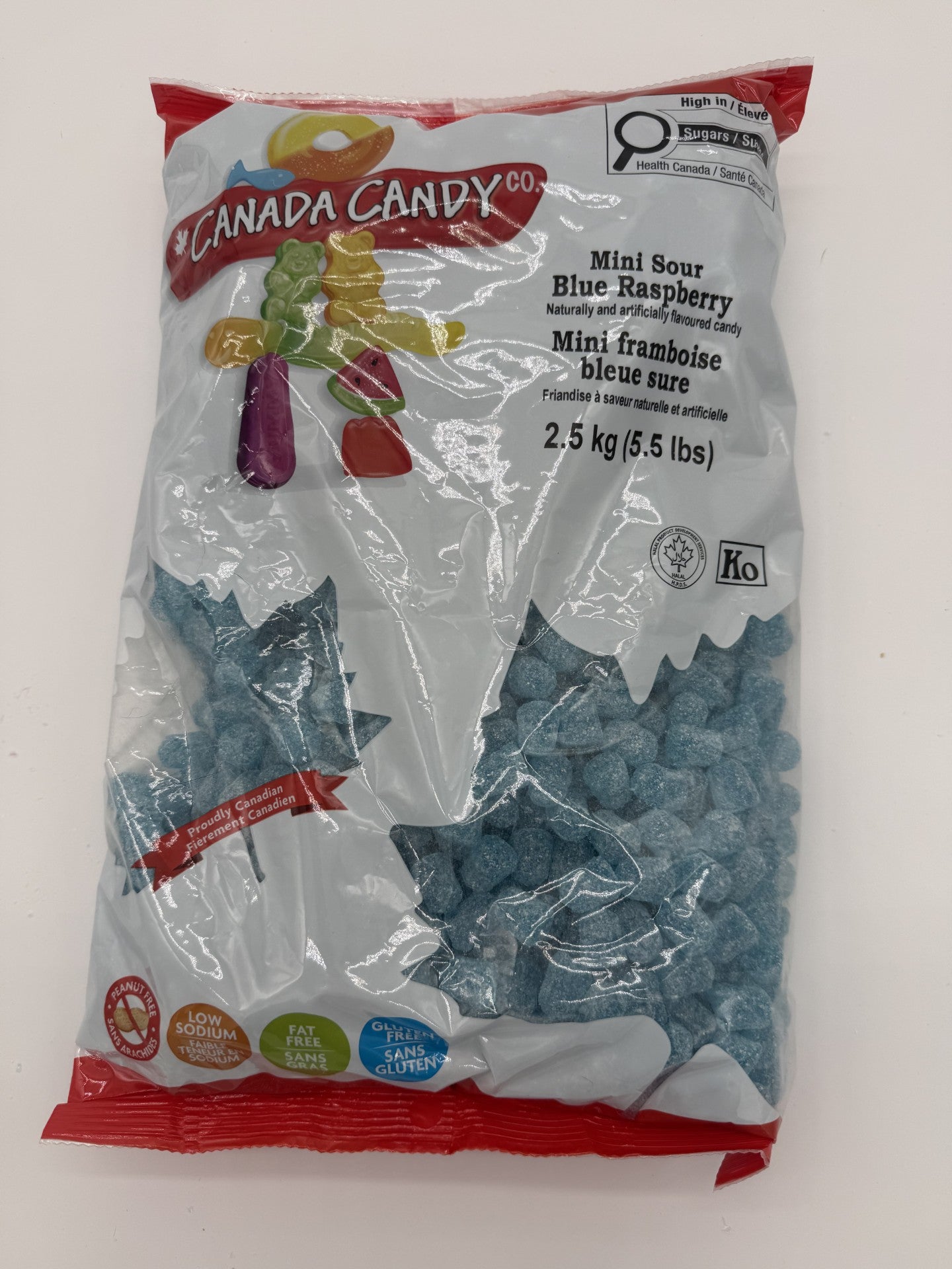 Mini Sour Blue Raspberries 2.5KG